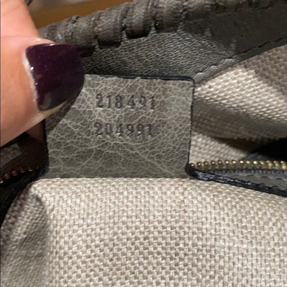 Calfskin Large GUCCI AUTHENTIC GRAY Shoulder Bag - Picture 6 of 6